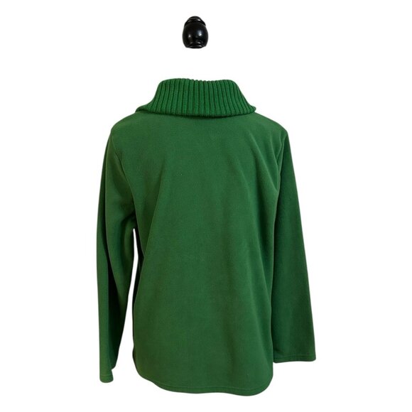 D & Co (Denim & Company) Kelly Green Fleece Pull-Over-Medium - Picture 11 of 11